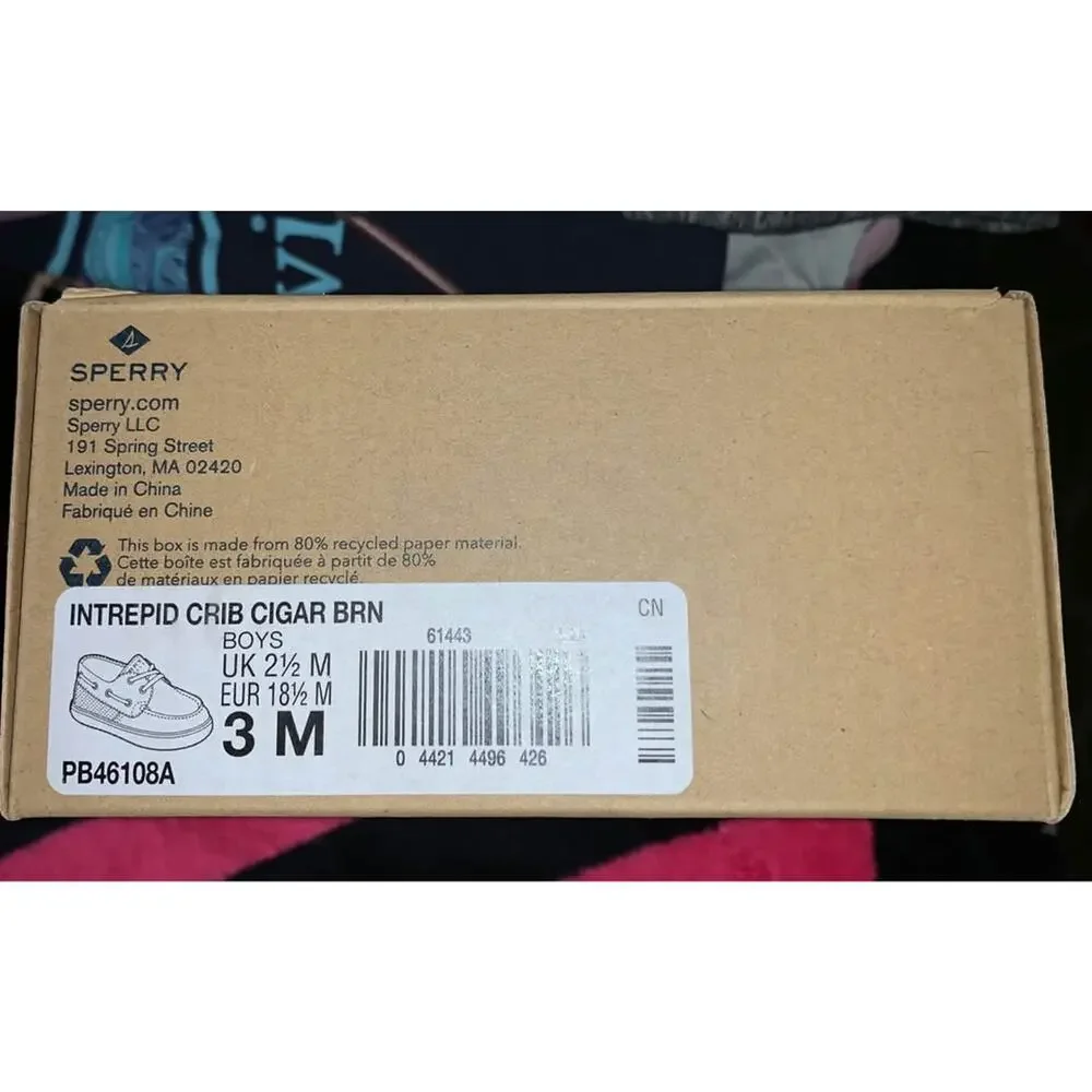 NWT! Sperry Intrepid Crib Shoes Size 3 M